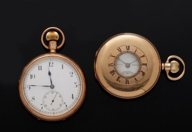 Bonhams : Three 9ct gold pocket watches(3)