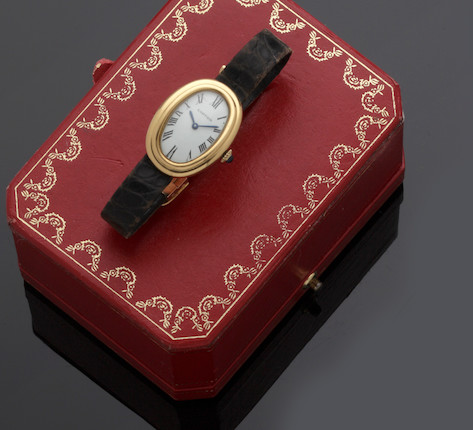Bonhams : Cartier Tank Louis Cartier, A Yellow Gold Bracelet Watch, circa  2000