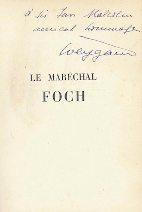 Bonhams : Weygand (maxime) Le Marechal Foch, 1929; And Others (quantity)