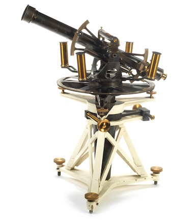 A large brass triangulation theodolite, english, circa 1860, image 2