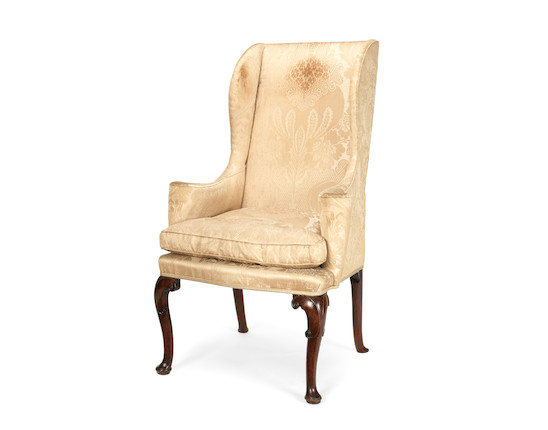 A George II and later wingback armchair image 1