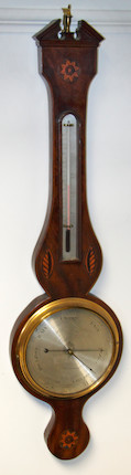 Bonhams : An early 19th century mahogany wheel barometer S Stopani & Co ...