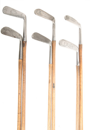 Bonhams : A large collection of wooden shafted woods and irons ((quantity))