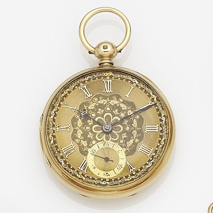 Bonhams : John Donegan, Dublin. An 18ct gold key wind open face pocket ...