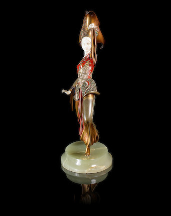 Bonhams : Gerdago (1906-2004) 'Exotic Dancer' a Bronze and Ivory Figure of  a Dancer, circa 1930