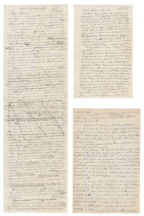 Bonhams : ENGELS (FRIEDRICH) Papers of Friedrich Engels as Corresponding  Secretary of the First International for Italy and Spain in 1871-73