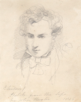 Bonhams : John Hayter (British, 1800-1891) A portrait sketch of Sir ...