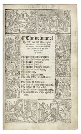 Bonhams : BIBLE, IN ENGLISH, MATTHEW'S VERSION The Byble, that is to ...