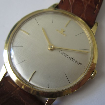 Bonhams : Jaeger-LeCoultre. An 18ct gold manual wind wristwatch Ref1912 ...