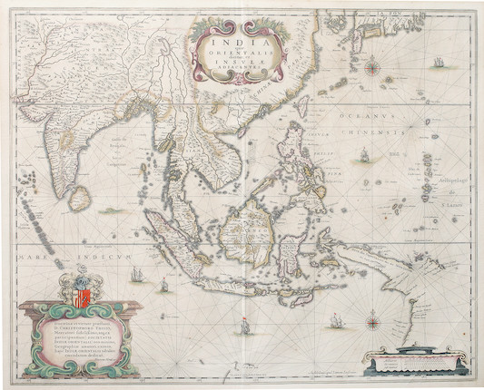 Bonhams : EAST INDIES HONDIUS (HENRICUS) India quae orientalis dicitur ...