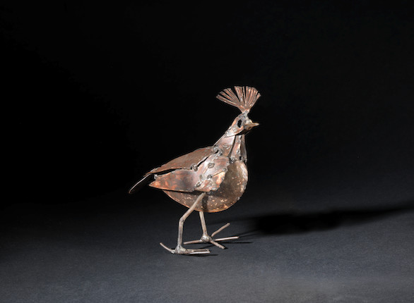 20th Century School Crested bird 19cm (7 1/2in)(high) image 1