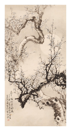 Bonhams : Wang Lanruo (Chinese, 1911 - ) Prunus Blossoms