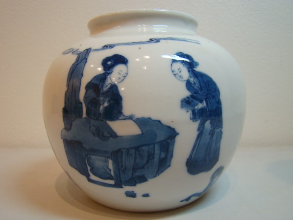 Bonhams : A Chinese blue-and-white 'the four arts' jar Underglaze ...