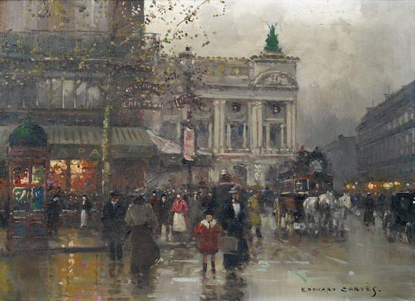 Bonhams : Edouard Henri Leon Cortès (French, 1882-1969) Café de la Paix ...