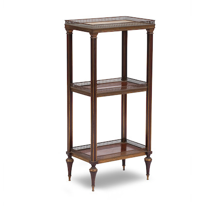 Bonhams : A French transitional-style three-tiered occasional table