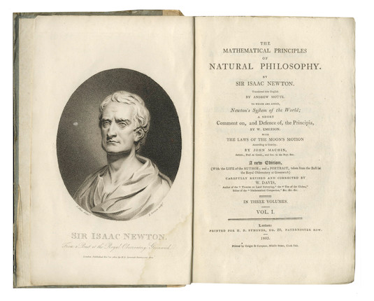 Bonhams Newton Isaac The Mathematical Principles Of Natural Philosophy 3 Vol Hd Symonds 0942