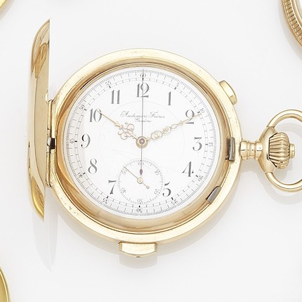 Bonhams : Audemars Frères, Genève. A 14k gold keyless wind minute ...