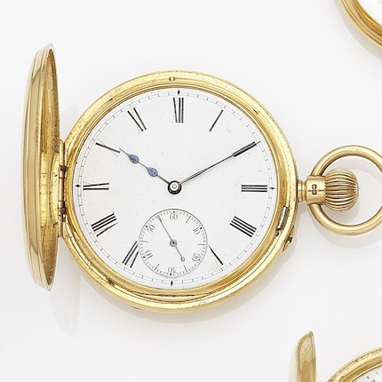 Bonhams : William Gibson & Co., Belfast. An 18K gold keyless wind half ...