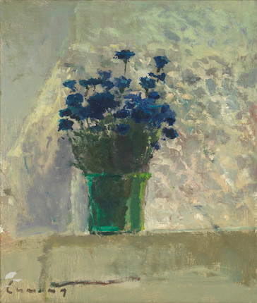 Bonhams : Frederick Cuming RA NEAC (British, born 1930) Cornflowers in