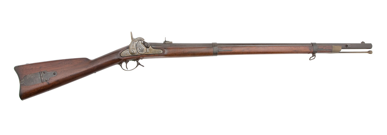 Bonhams : A Rare .58 Percussion Harpers Ferry 1855 Model Military Rifle ...