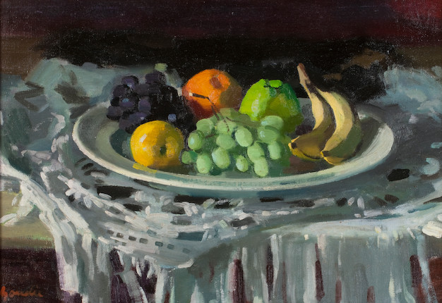 Bonhams : Alexander Goudie (British, 1933-2004) Still Life of Fruit 39 ...