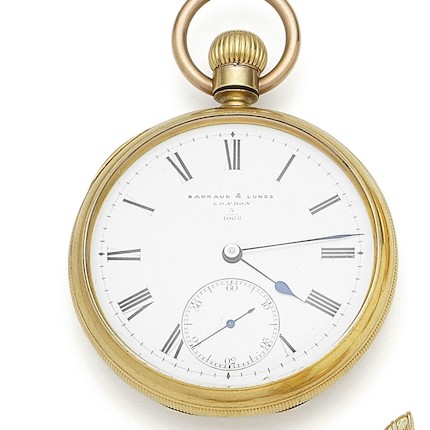 Bonhams : Barraud & Lunds, 41 Cornhill, London. An 18K gold keyless ...