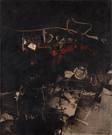 Bonhams : Yiannis Spyropoulos (Greek, 1912-1990) The Image A 64.5 x 54 cm.
