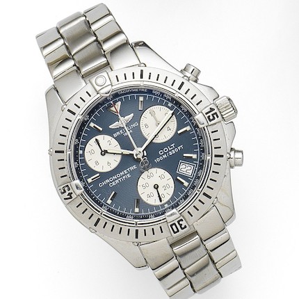 Bonhams : Breitling. A mid-size stainless steel quartz calendar ...