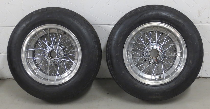 Bonhams : Two scarce Borrani 15 x 7 Record RW 4010 wire spoked wheels ...