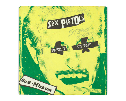 Bonhams Sex Pistols An Autographed Single Picture Sleeve For Pretty Vacant Submission 1977