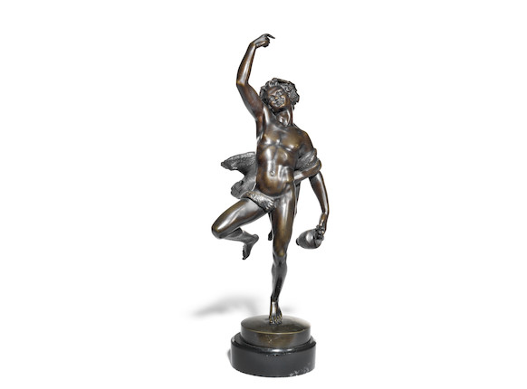 Bonhams : A late 19th century patinated bronze figure of a dancing ...