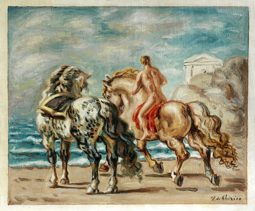 Bonhams : Giorgio de Chirico (1888-1978) Cavalli e cavaliere in