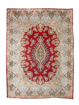 Bonhams : A Kirman carpet 309cm x 276cm