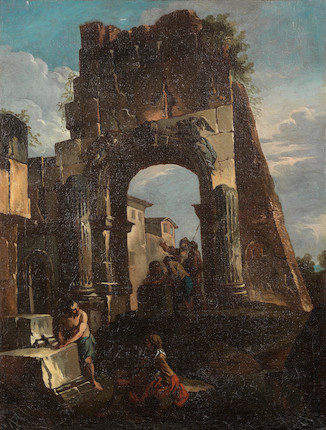 Bonhams : Andrea Locatelli (Rome 1693-circa 1741) A capriccio of ruins ...