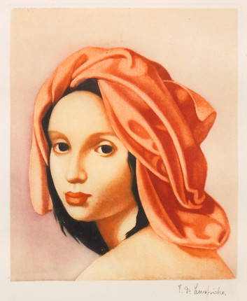 Bonhams : Tamara de Lempicka (1898-1980) 'JEUNE FILLE AU TURBAN ORANGE ...