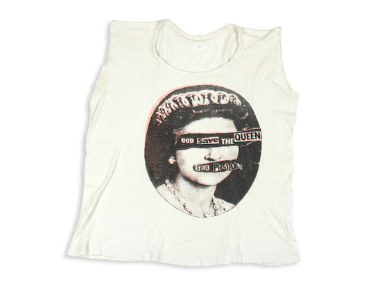 nudler spontan får Bonhams : Punk Five original Vivienne Westwood/Malcolm McLaren T-shirts,  1976-77,