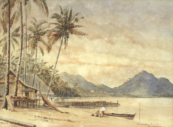 Bonhams : English School, 19th Century 'Tanjong Tokong, Penang'