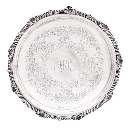 Bonhams : A late Victorian silver tray by William Mammatt & Son ...