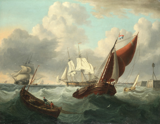 Bonhams Charles Martin Powell British 1775 1824 Busy Shipping In