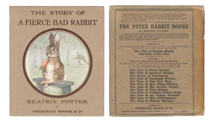 Bonhams : POTTER (BEATRIX) The Story of a Fierce Bad Rabbit, Frederick ...