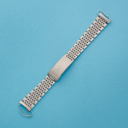 Bracelet Montre GAY FRERES Breveté 1963 - Acier, Largeur 10mm, Style 'Beads Of Rice'