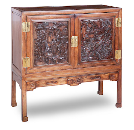 A hardwood side cabinet 19th century image 1