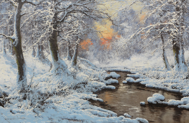 Bonhams : Antal (Laszlo) Neogrady (Hungarian, 1861-1942) Winter Afternoon