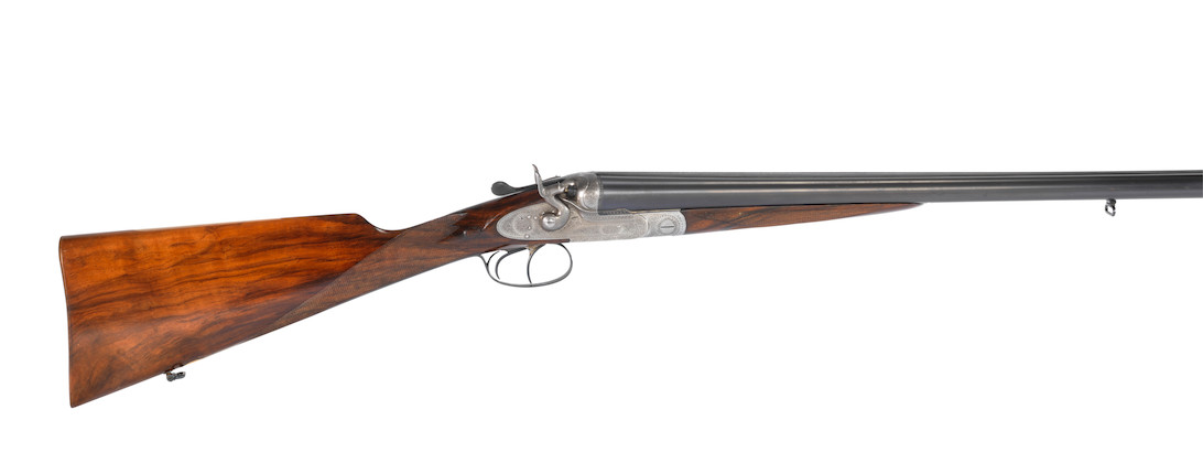 Bonhams : A Belgian 12-bore sidelock hammer gun, no. 7989