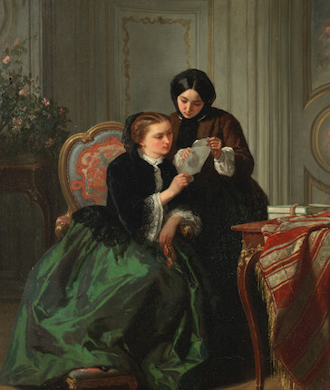 Bonhams : Jean-baptiste Jules Trayer (french, 1824-1909) Two Young 