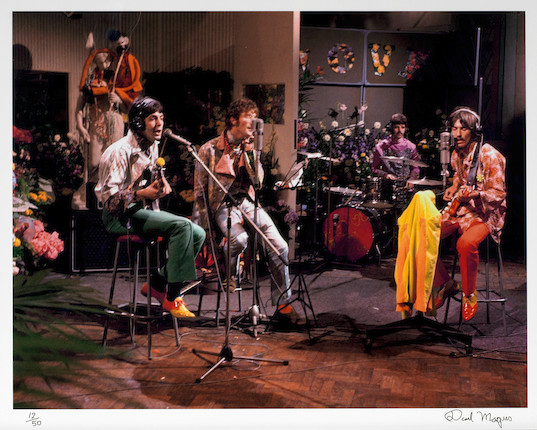 Bonhams : David Magnus (British, ) A colour digital print of The  Beatles at Abbey Road Studios, London, 1967, printed later,