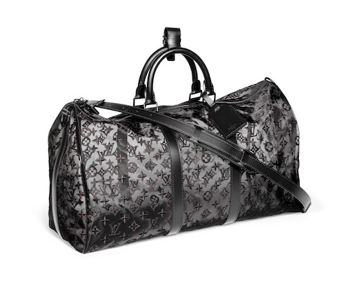 Louis Vuitton Monogram See Through Keepall Bandouliere 50 Black