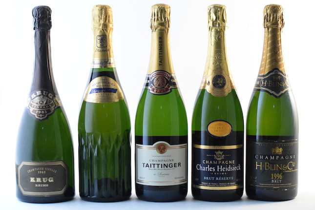 Bonhams : Krug 1985 (1) Heidsieck Monopole Diamant Bleu 1989 (1) Pol ...