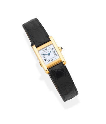 Lady Cartier Tank Louis Mini Yellow Gold with Bracelet circa 1990's