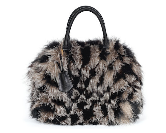 LOUIS VUITTON Fox Fur Damier Clair-Obscur Speedy Black 75093